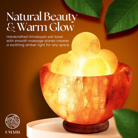 UMAID decorative lamp adds natural glow to bedroom or desk.