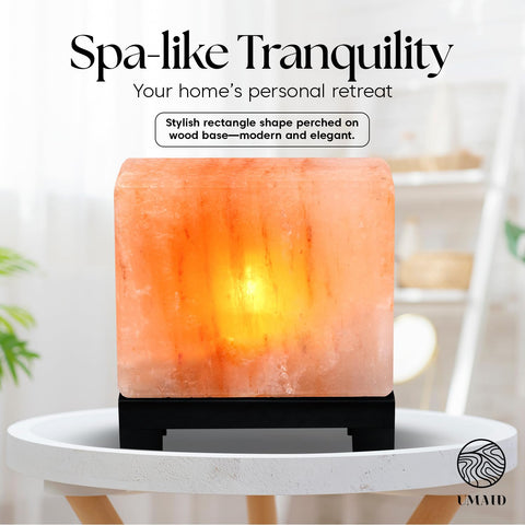 Spa and yoga areas benefit from the serene pink glow of this lamp.