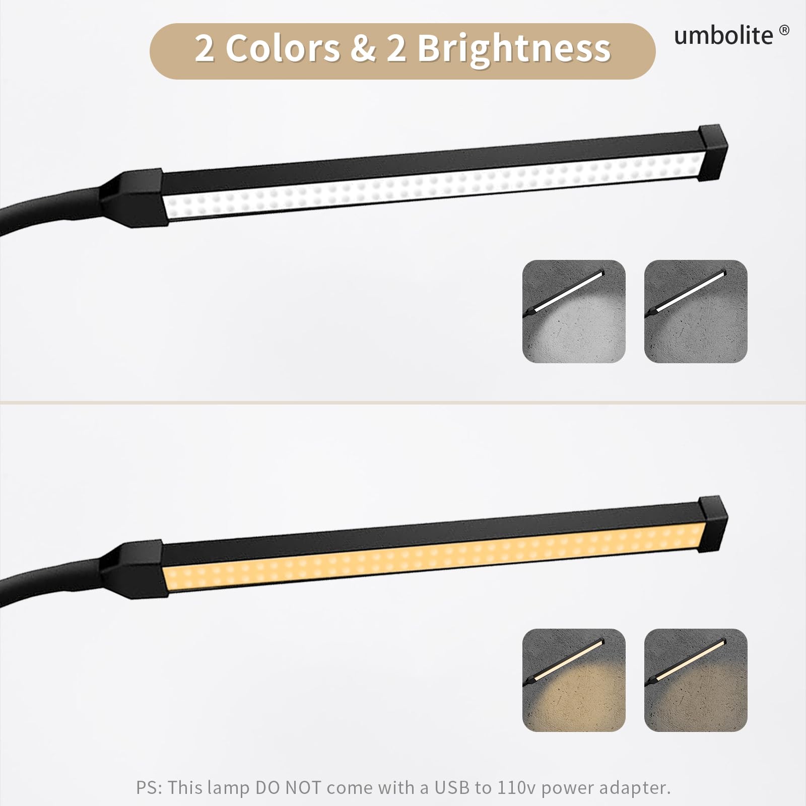 umbolite Lash Light LED panel delivers bright, steady illumination without flicker.