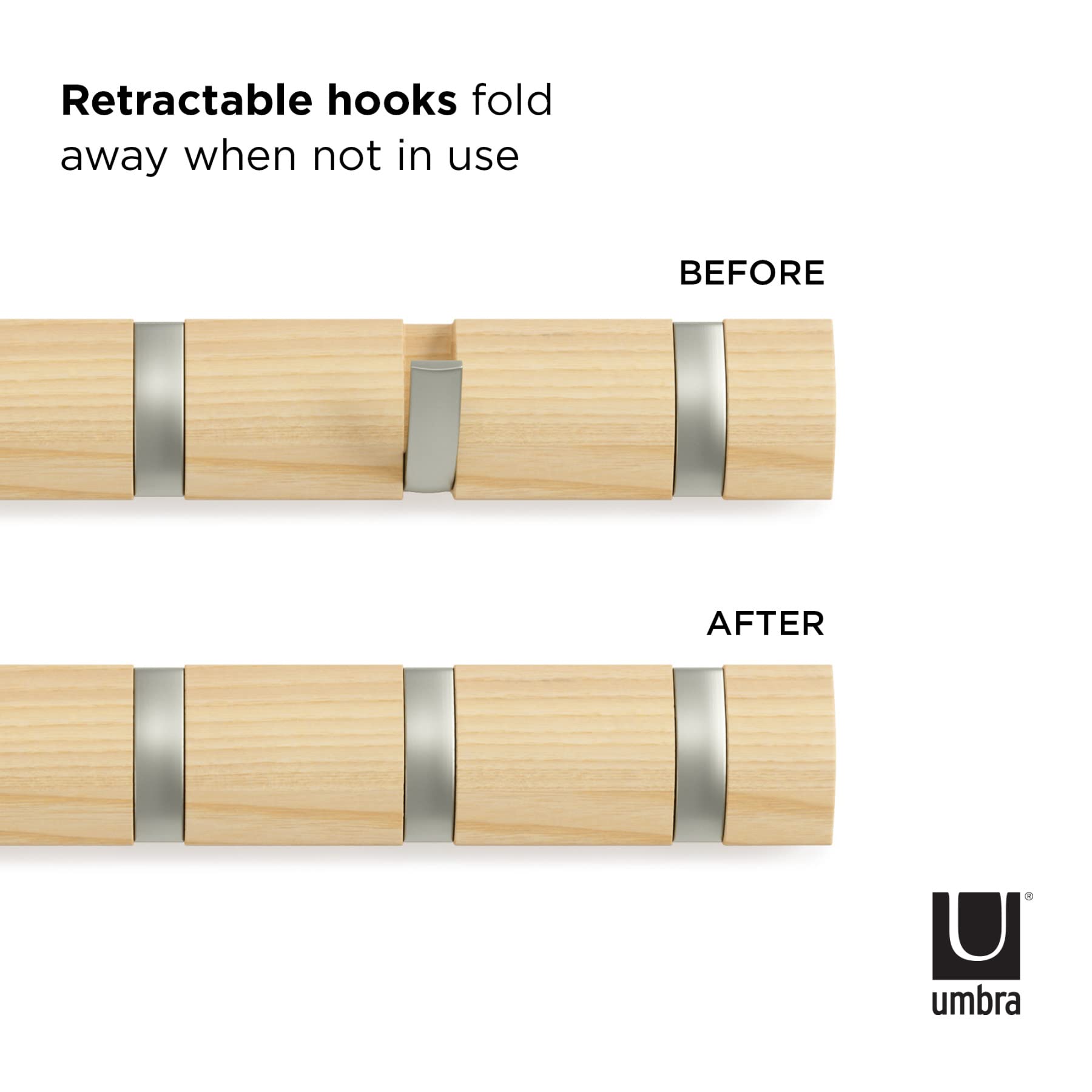 Umbra Flip 5 care-friendly design cleans with a damp cloth.