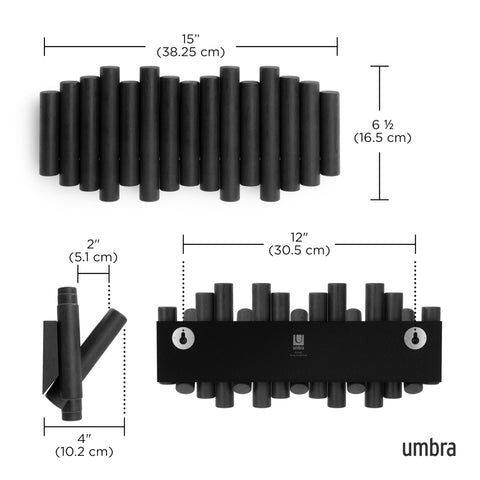 Umbra Picket beveled pine wood detail highlights warm natural grain.