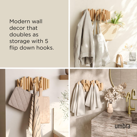 Umbra Picket wall-mounted storage saves space in small apartments