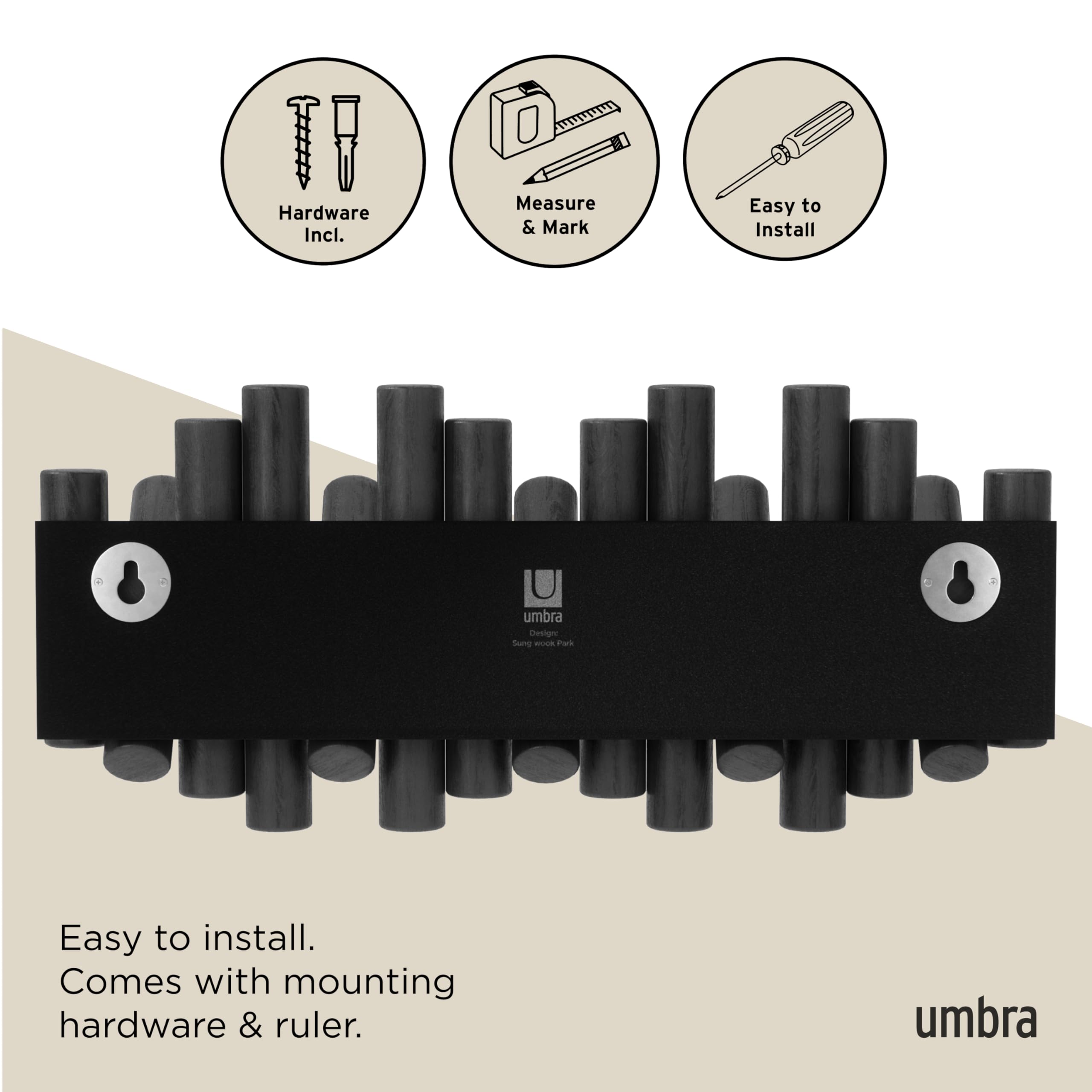 Umbra Picket minimalist wall decor that blends function with modern style.