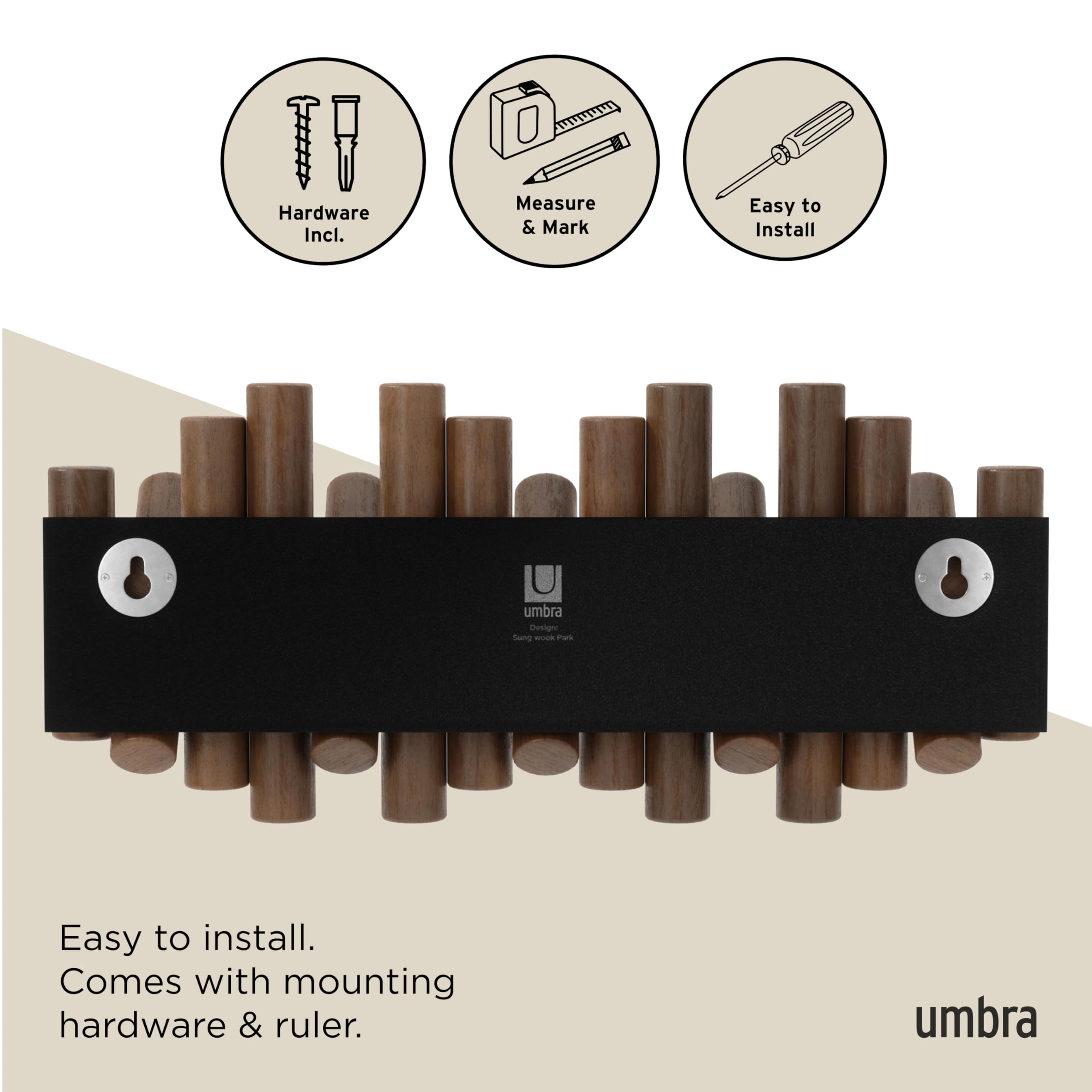 Umbra Picket brings natural wood warmth to your space.