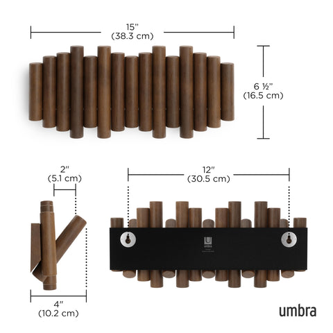 Umbra Picket doubles as wall art with a seamless profile.