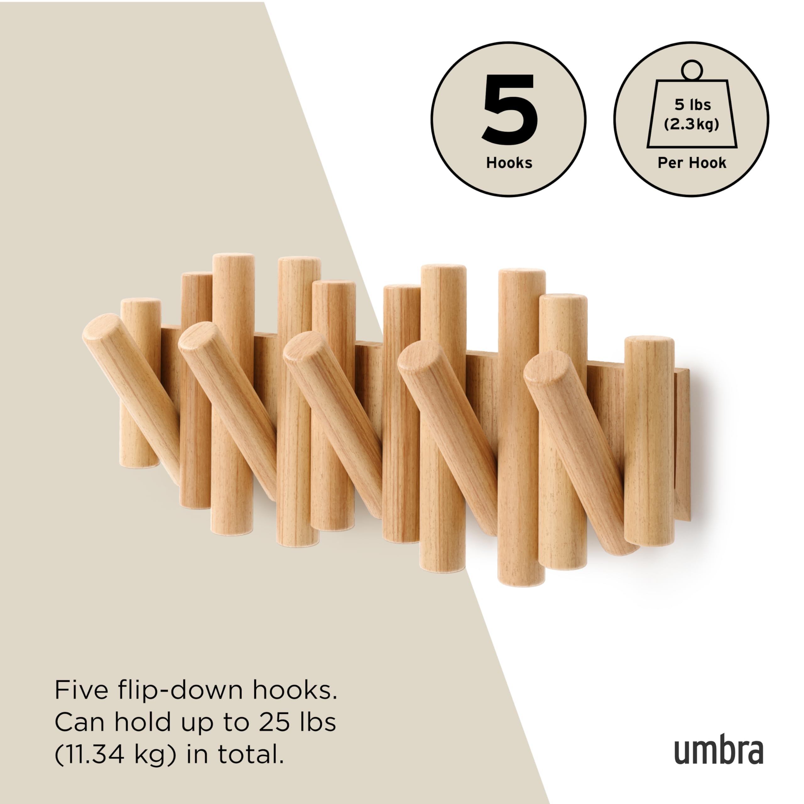 Umbra Picket real wood construction adds handcrafted character to decor