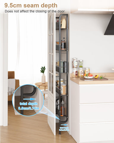 UMDONX 5-tier shelf neatly holds towels and toiletries with stable fixed shelves.
