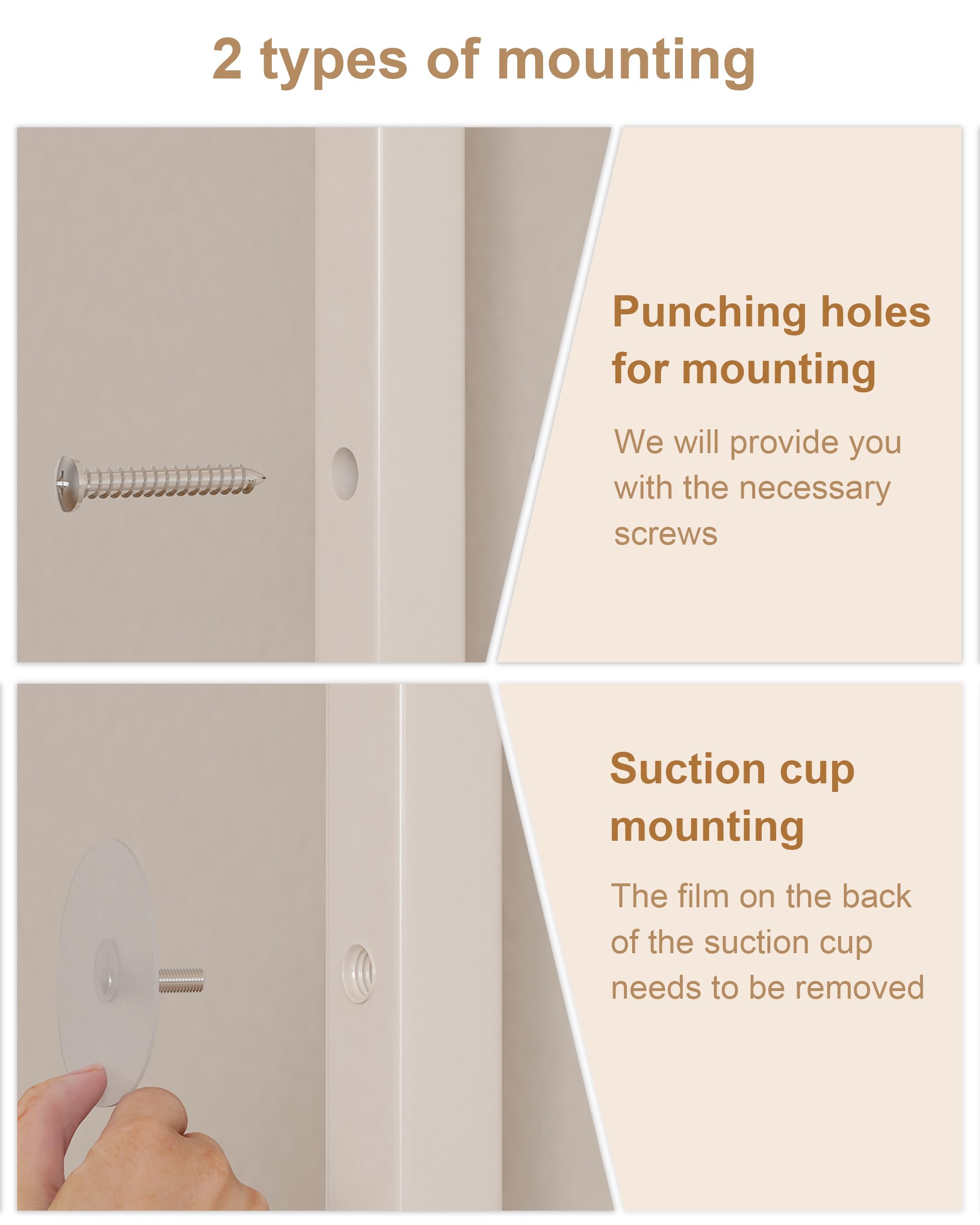 UMDONX anti-slip suction cups stabilize the rack on smooth surfaces