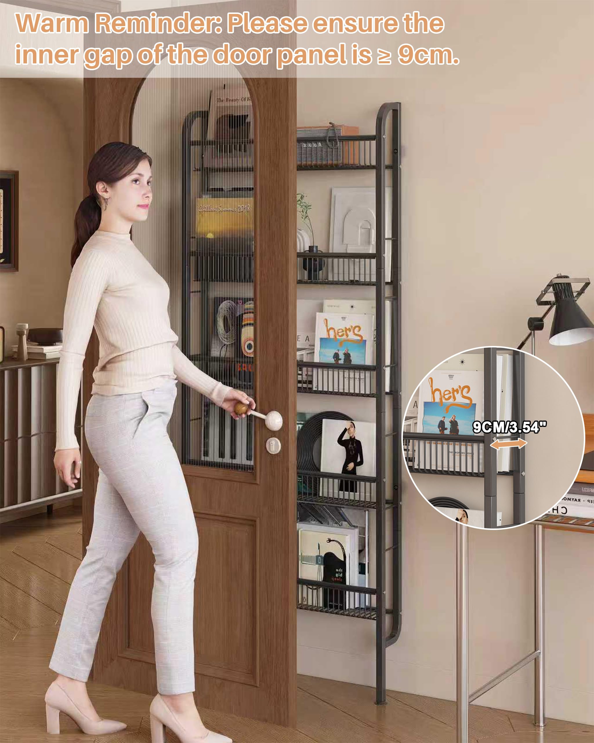 UMDONX narrow metal shelf withstands humidity with a sleek rust-resistant finish.