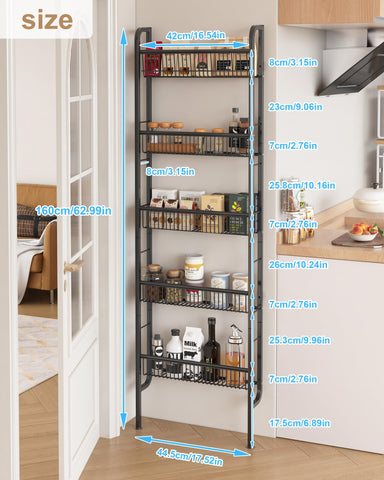 UMDONX narrow over-the-door rack close-up shows rust-resistant metal.