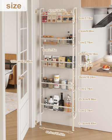 UMDONX slim storage shelf for spices and jars in the kitchen