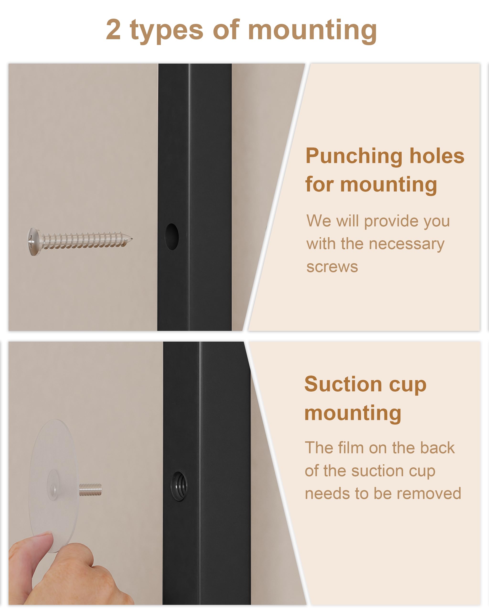 UMDONX screw mounting provides permanent, sturdy wall attachment.