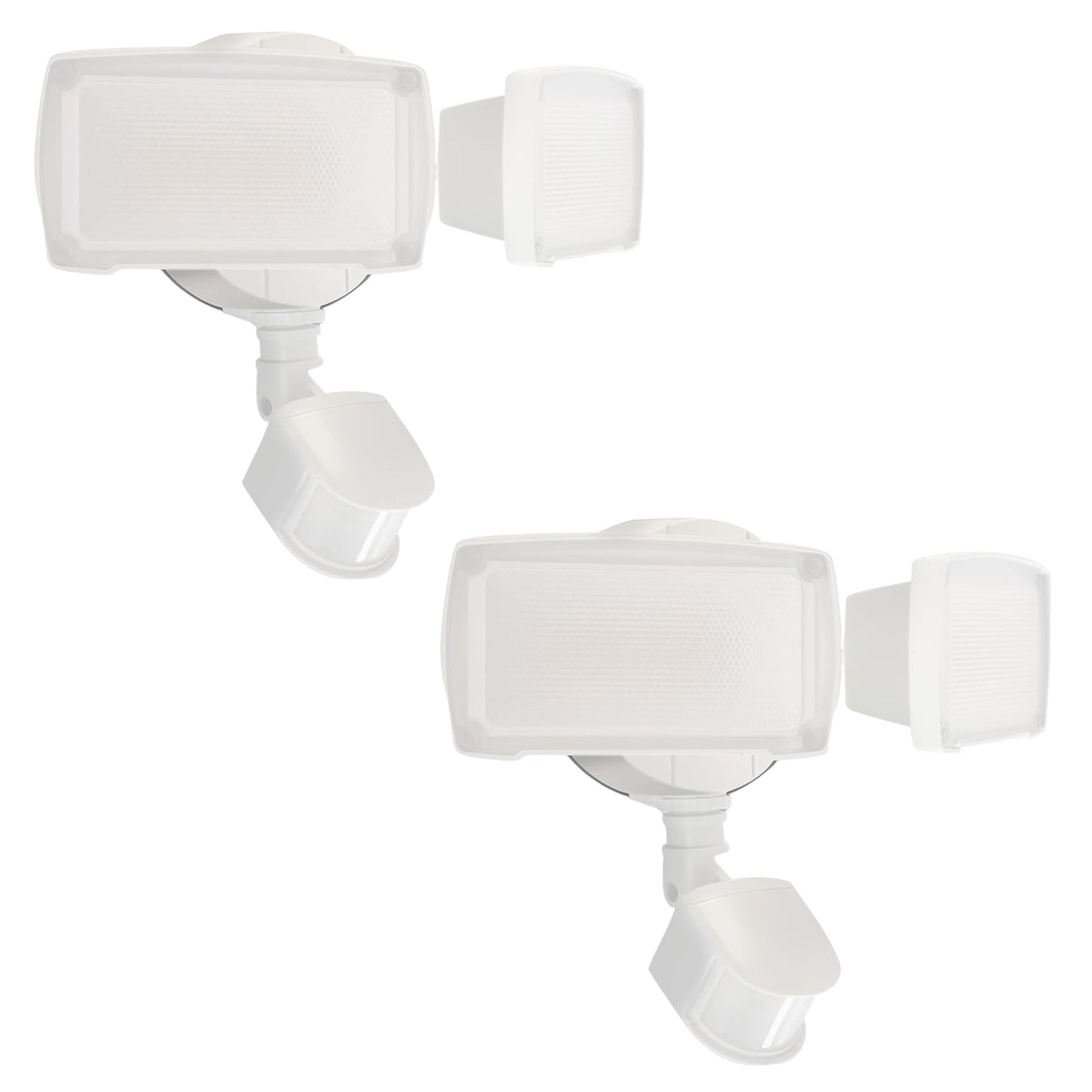 UME two-pack 19W flood light front view for bright driveway lighting