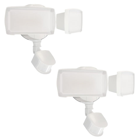 UME two-pack 19W flood light front view for bright driveway lighting