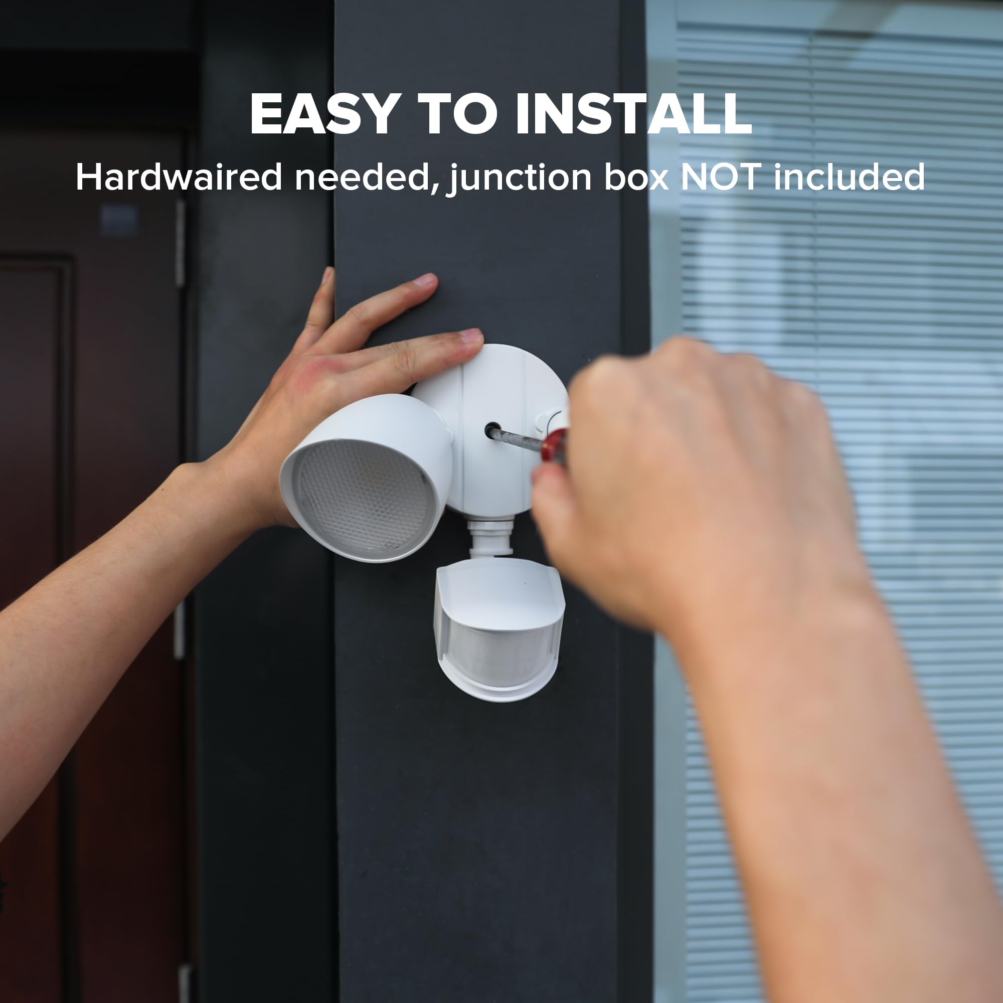 UME dusk-to-dawn mode automatically lights after sunset for security.