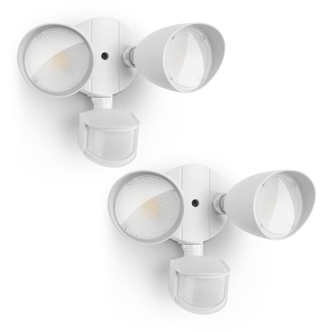 UME security light at front door with motion-sensing coverage for safer entry.