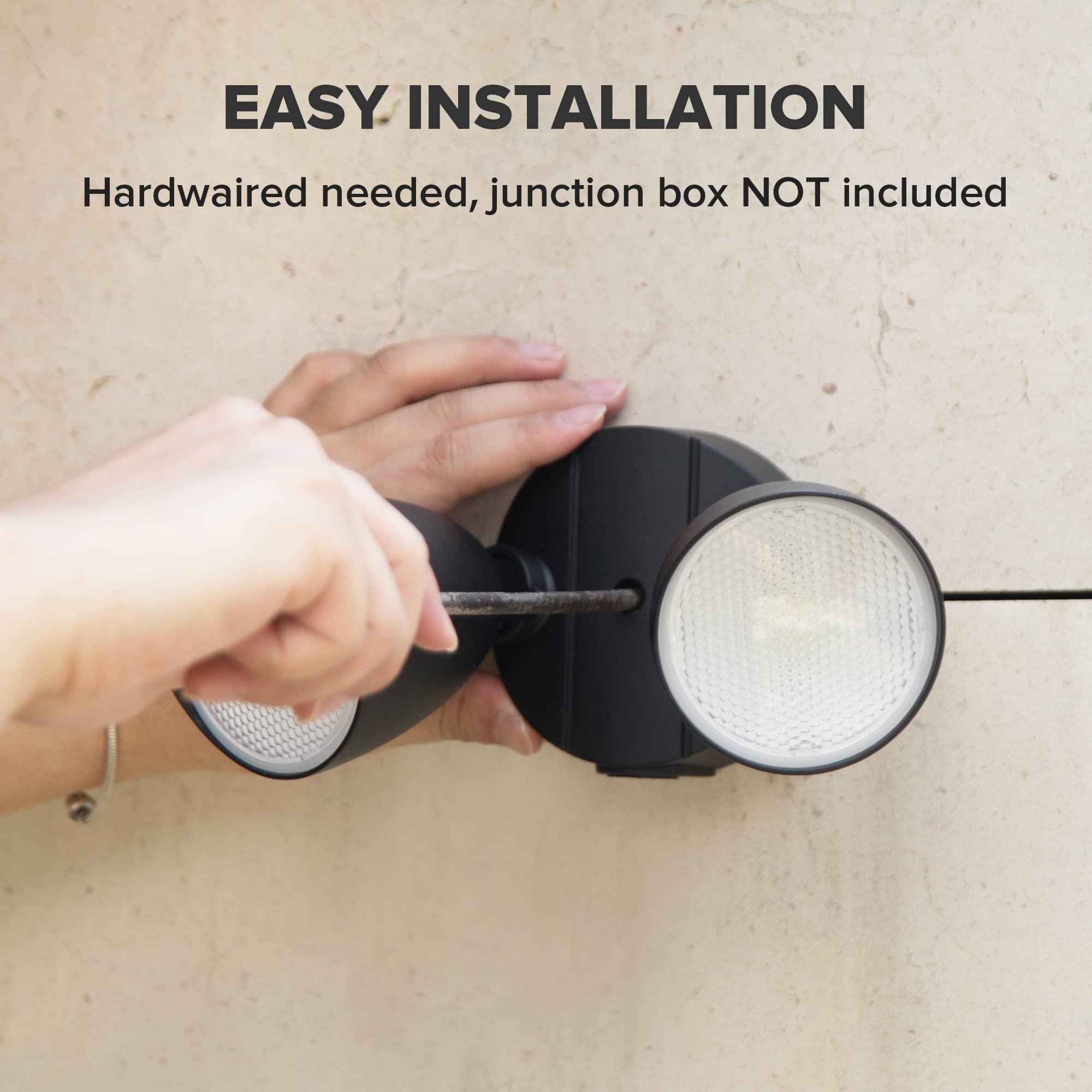 UME two-pack lights brighten patios, gardens, and driveways.