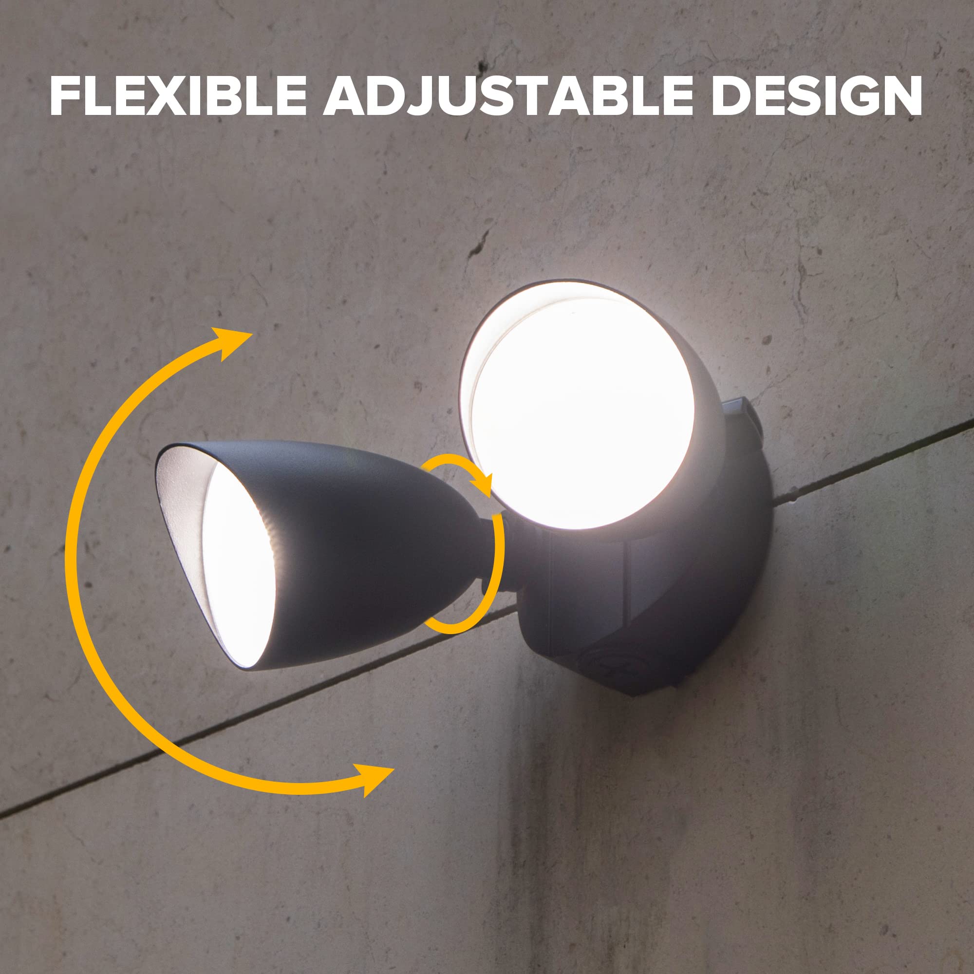 UME wall-mount installation-ready floodlight for simple mounting.