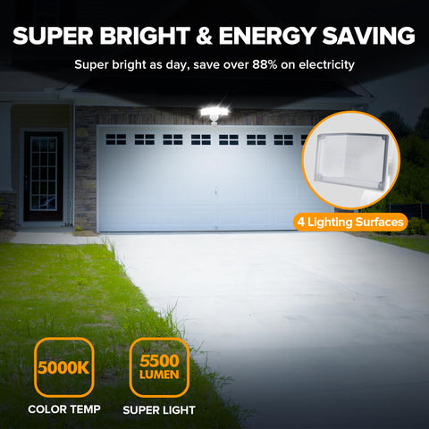 UME 49W folded-side lights widen beam for greater yard illumination