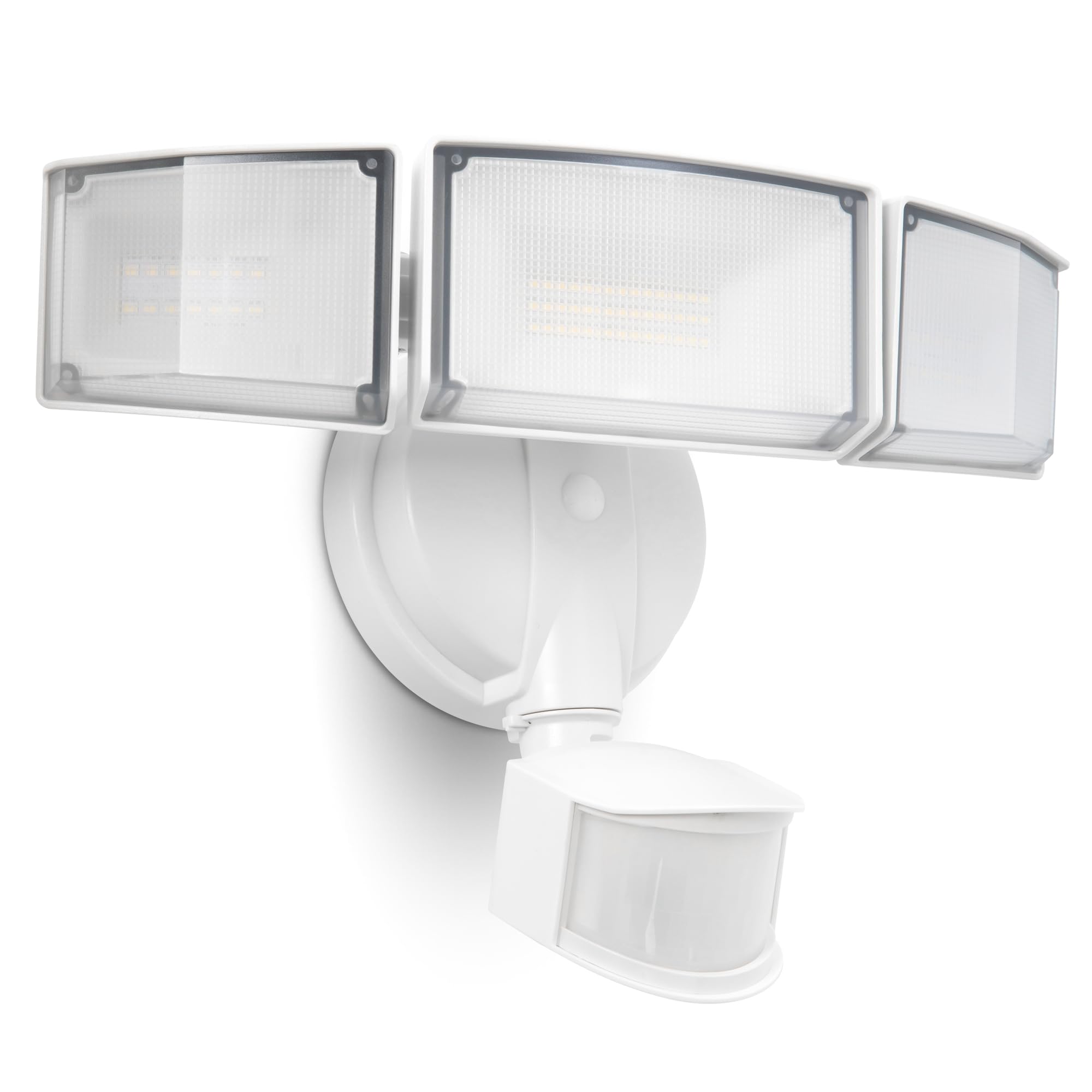 UME 49W three-head LED security light mounted for wide outdoor coverage