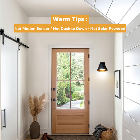 UME black front porch wall light highlights the doorway with weatherproof reliability.