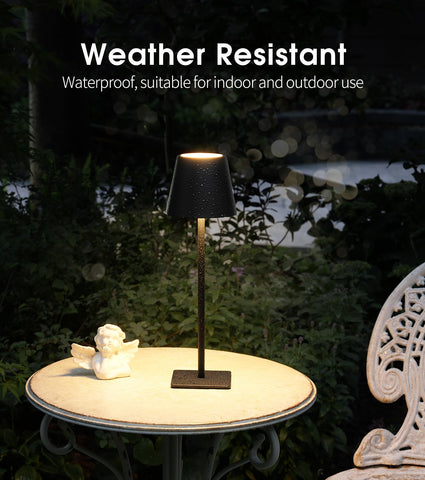 UME table lamp stepless dimming control demonstrating adjustable brightness for dinner or work