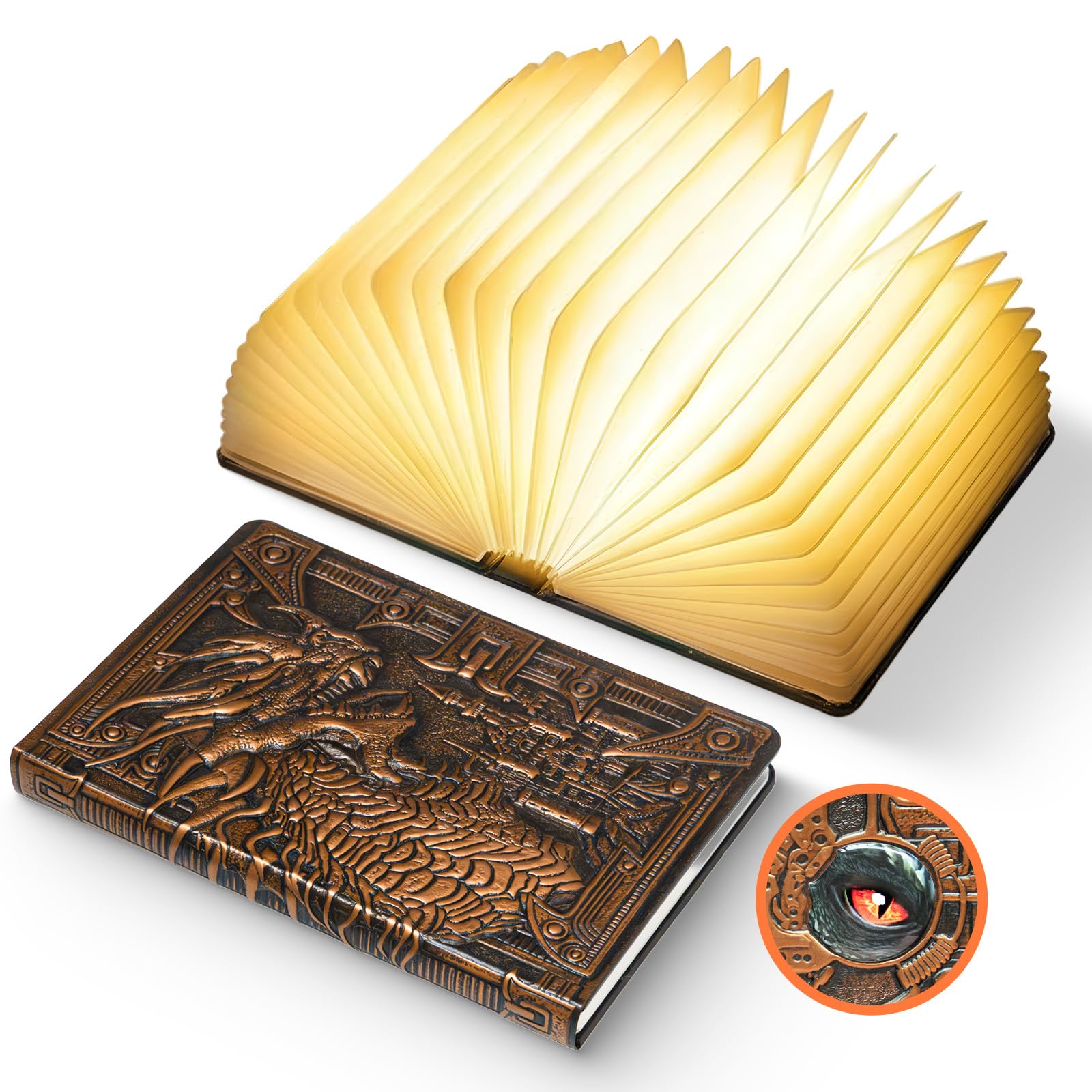 UME Dragon Book Lamp closed cover, portable reading companion.
