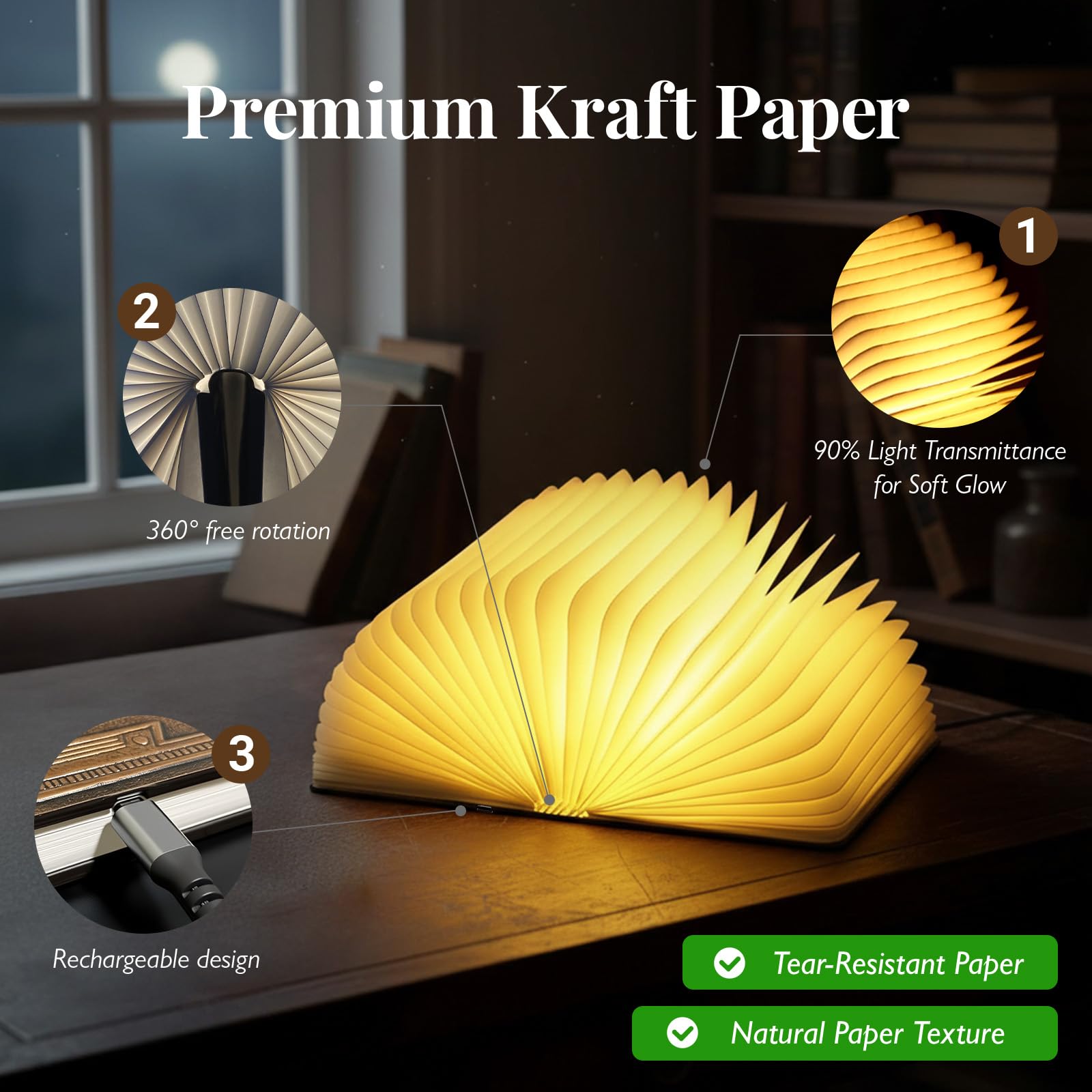 UME Dragon Book Lamp in purple adds stylish desk ambiance.