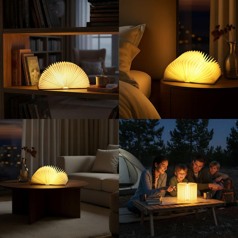 UME Dragon Book Lamp rechargeable battery supports long portable use.