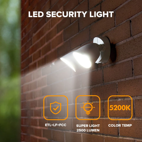 UME dual-head floodlight with 360-degree adjustable heads for flexible coverage.