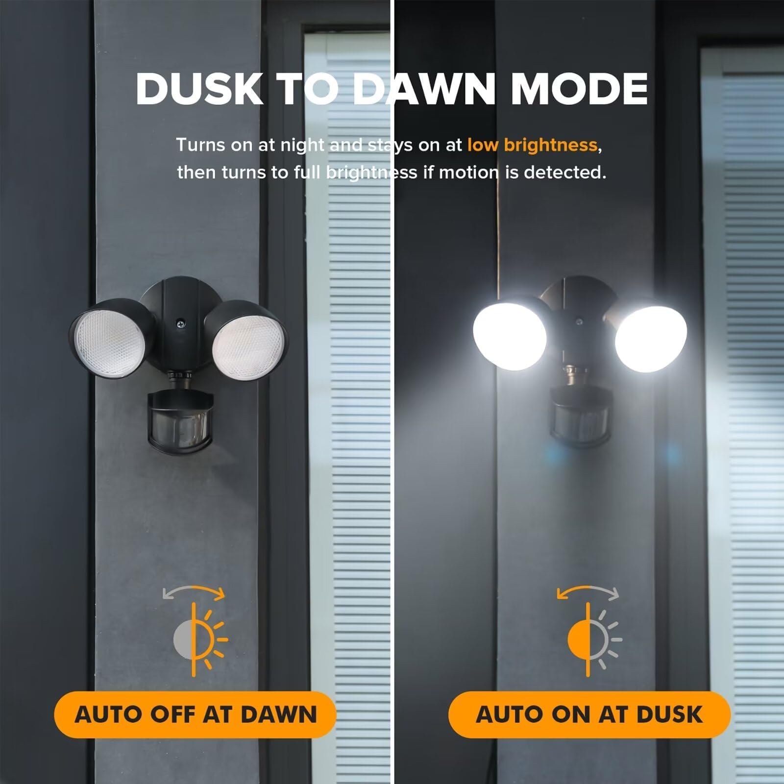 UME dusk-to-dawn LED security light provides automatic night lighting.