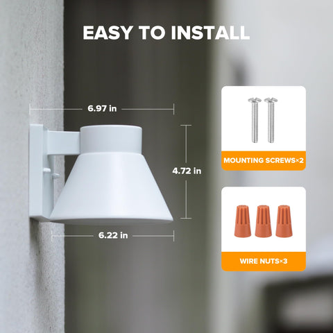 UME easy-install wall mount kit enables quick outdoor installation.