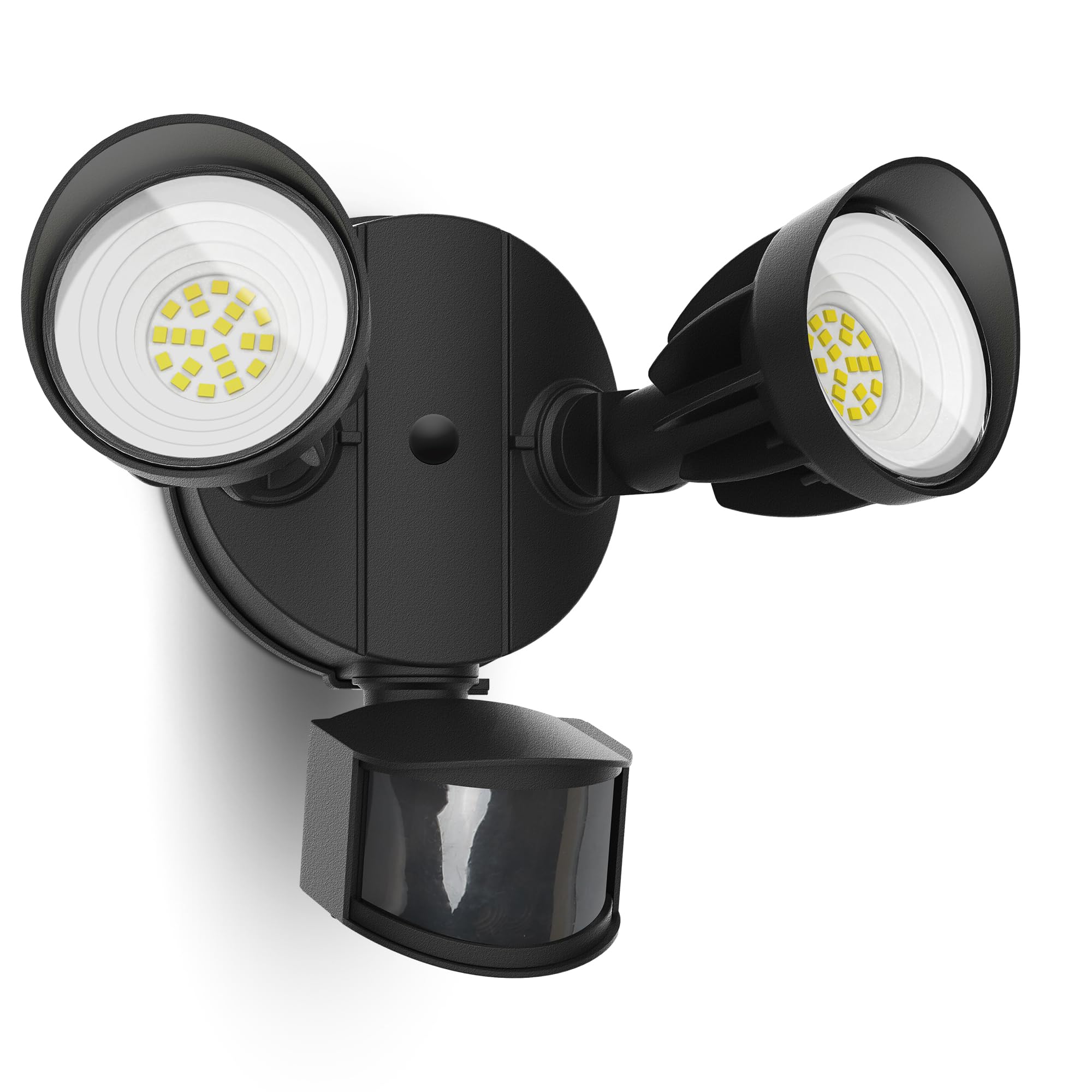 UME LED security light with two adjustable heads for flexible illumination.