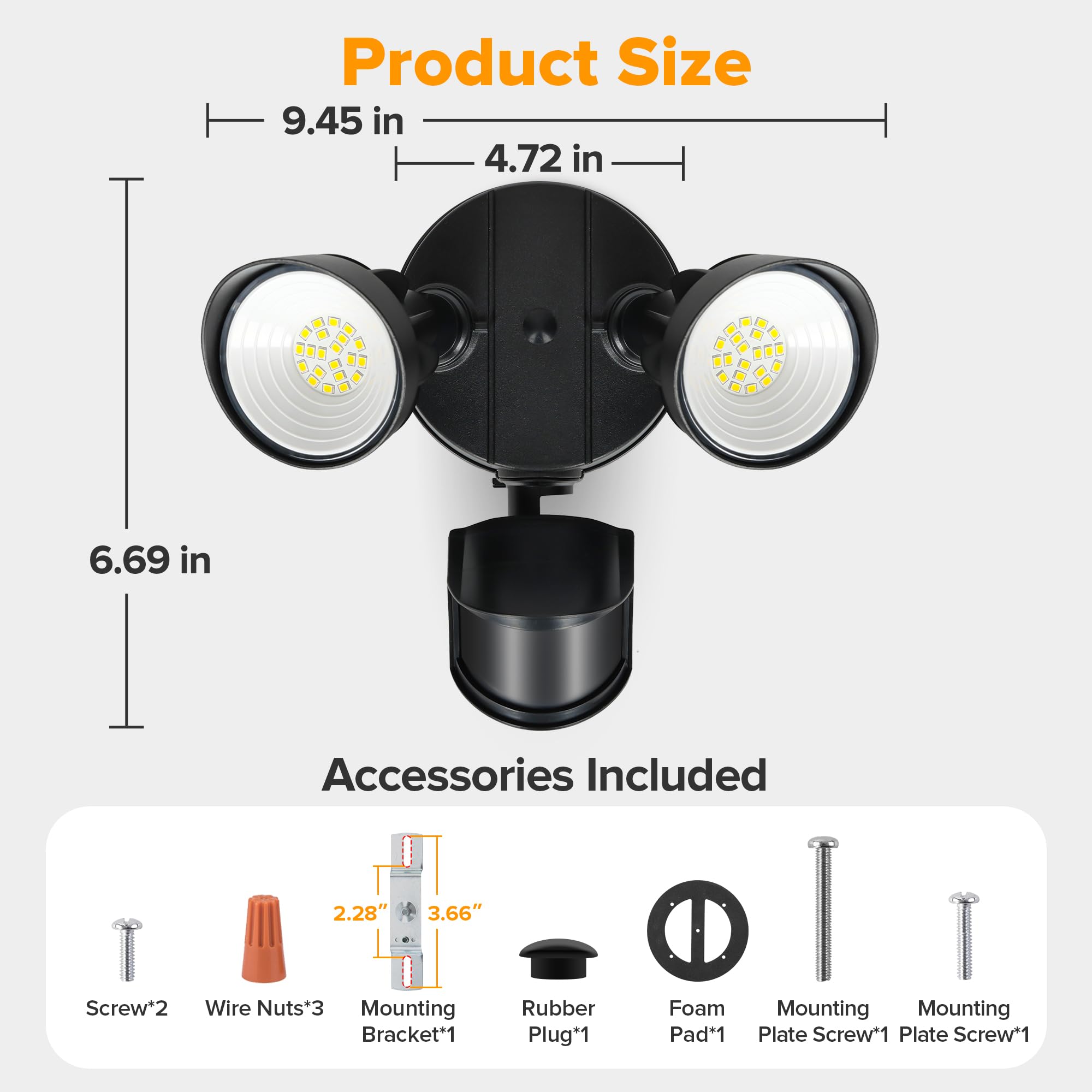 UME outdoor flood light covers porch, driveway, garden with wide illumination.