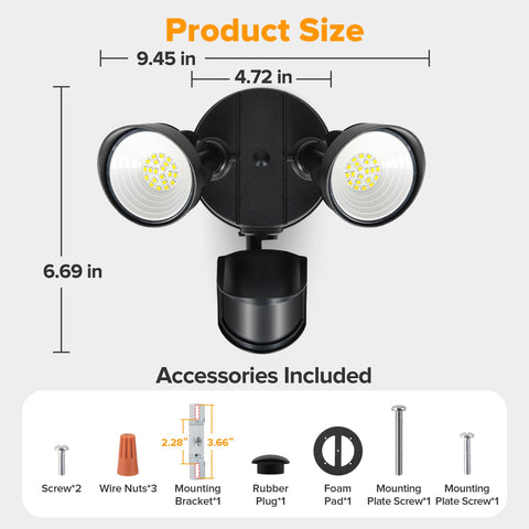 UME outdoor flood light covers porch, driveway, garden with wide illumination.