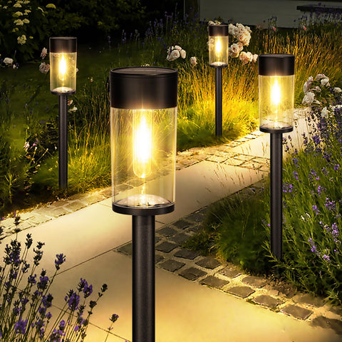 UME solar pathway light with 3000K warm LED for welcoming walkways