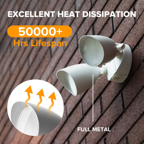 UME waterproof floodlight suitable for patios and gardens in all weather.