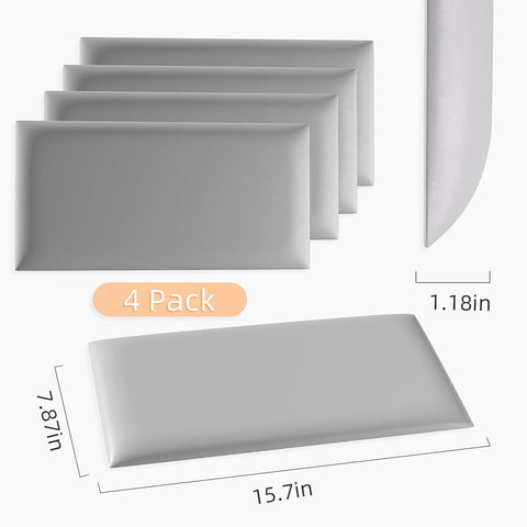 Umedol grey wall padding with peel-and-stick back for simple installation.