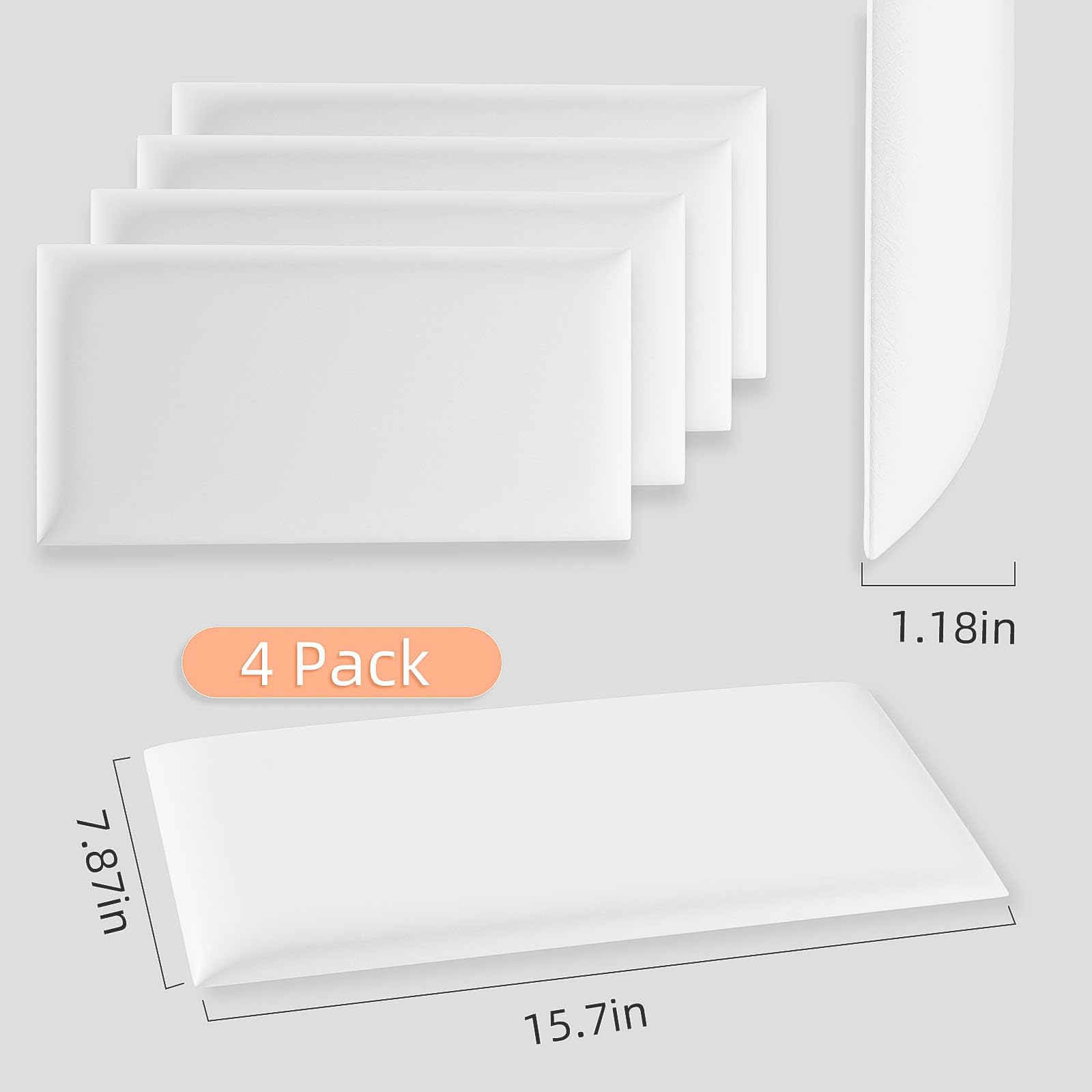 Peel-and-stick adhesive application on a clean wall surface.