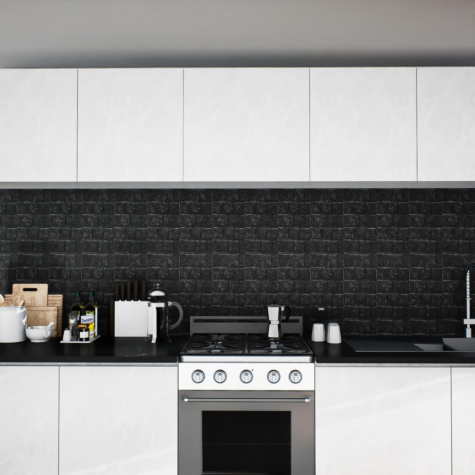 Umedol 3D wall panels available in multiple color options for variety.