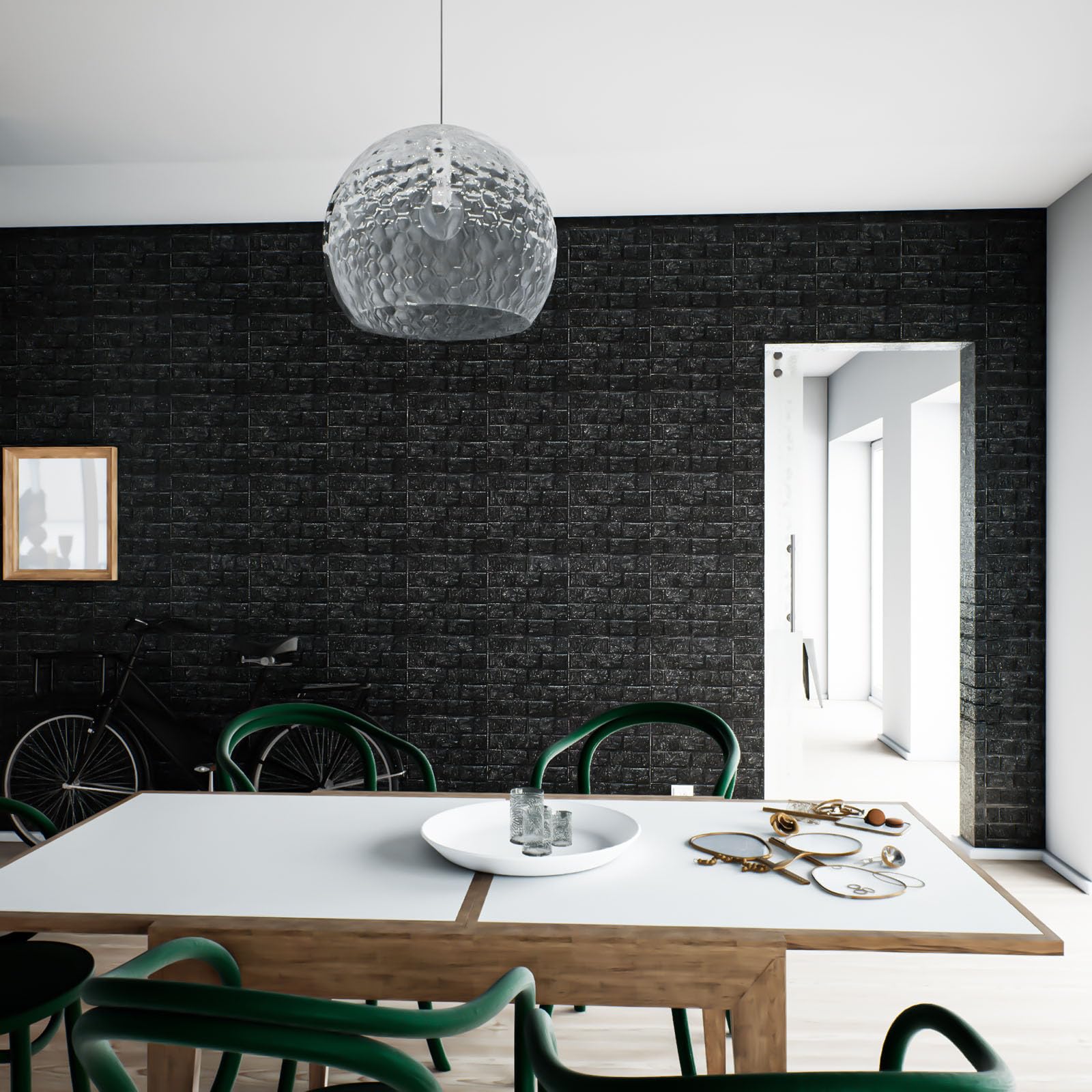 Umedol panels help hide wall imperfections while adding dimension.