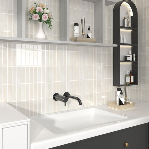 Umedol self adhesive tiles mounted on a smooth painted wall