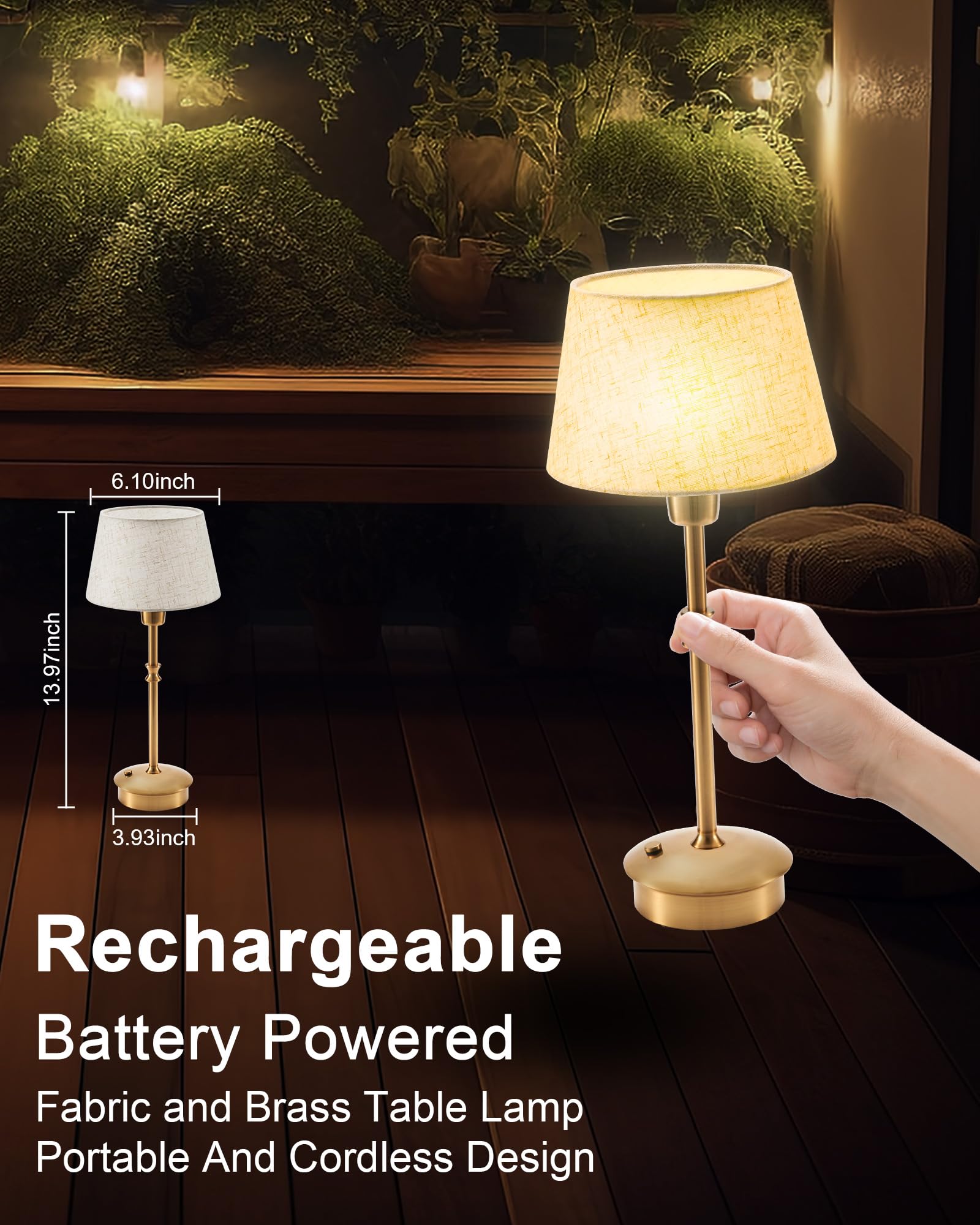 UMEXUS compact bedside table lamp fitting on small surfaces