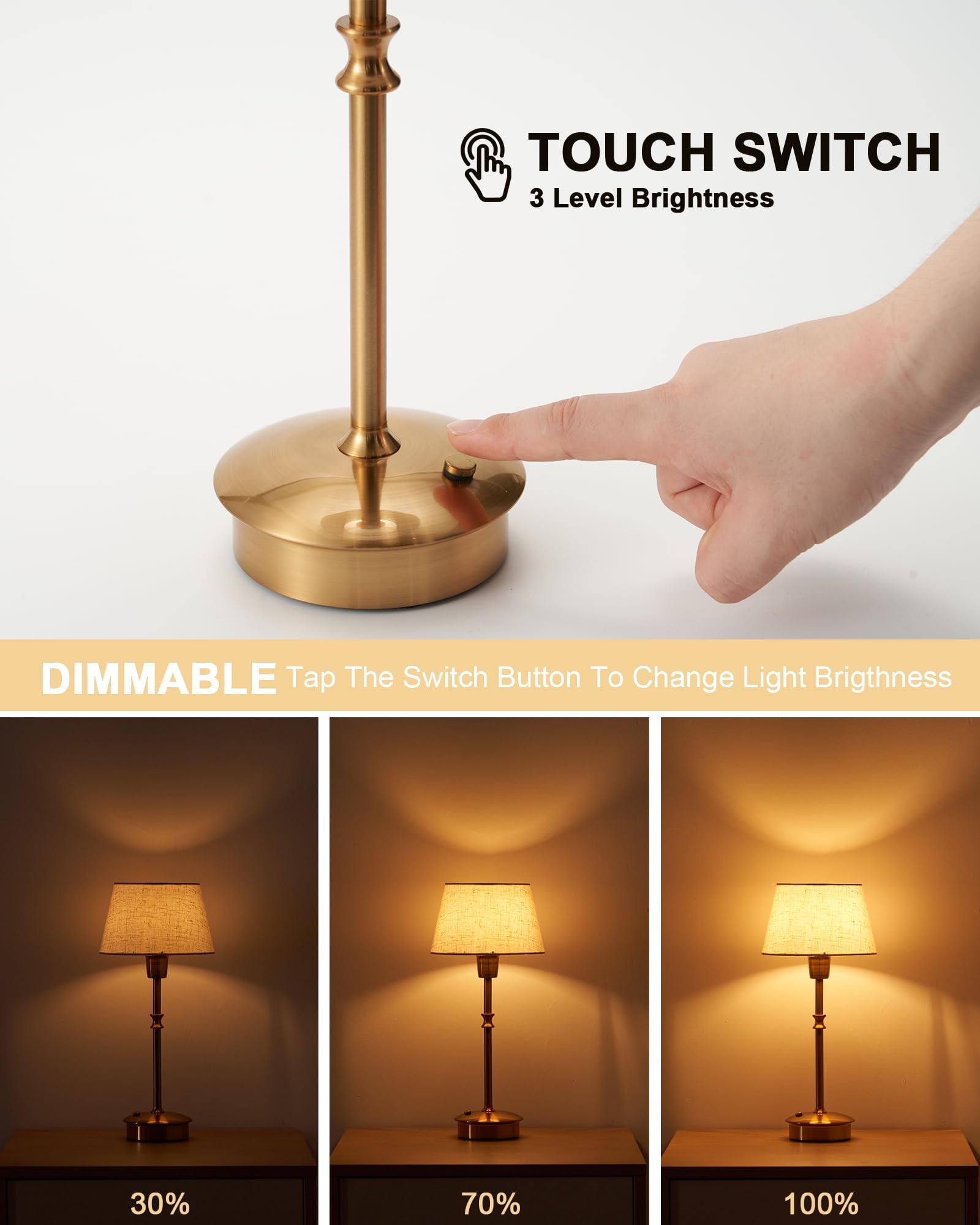 UMEXUS warm glow cordless lamp ideal for evenings with ambient light