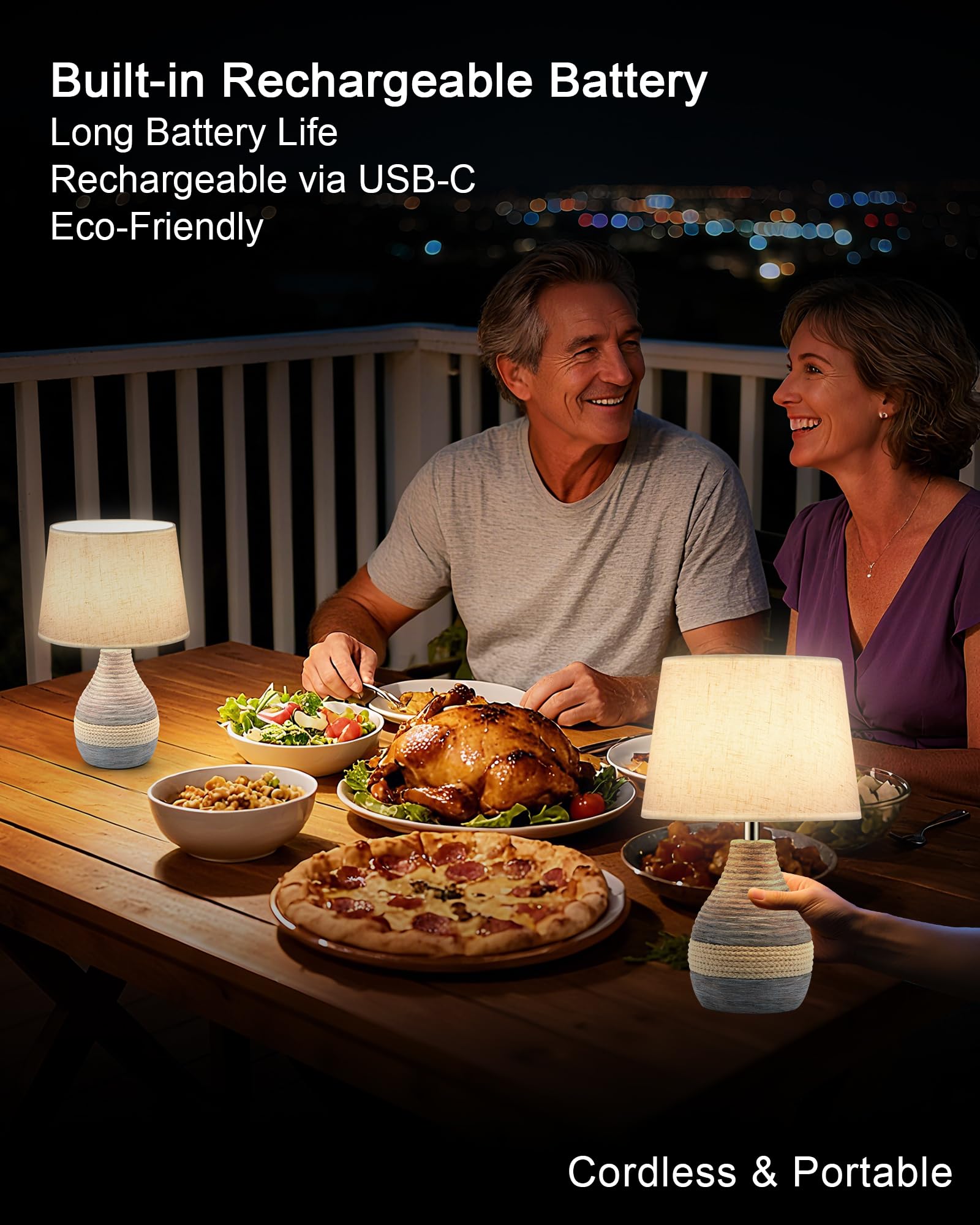 UMEXUS linen shade closeup highlights soft ambient diffusion