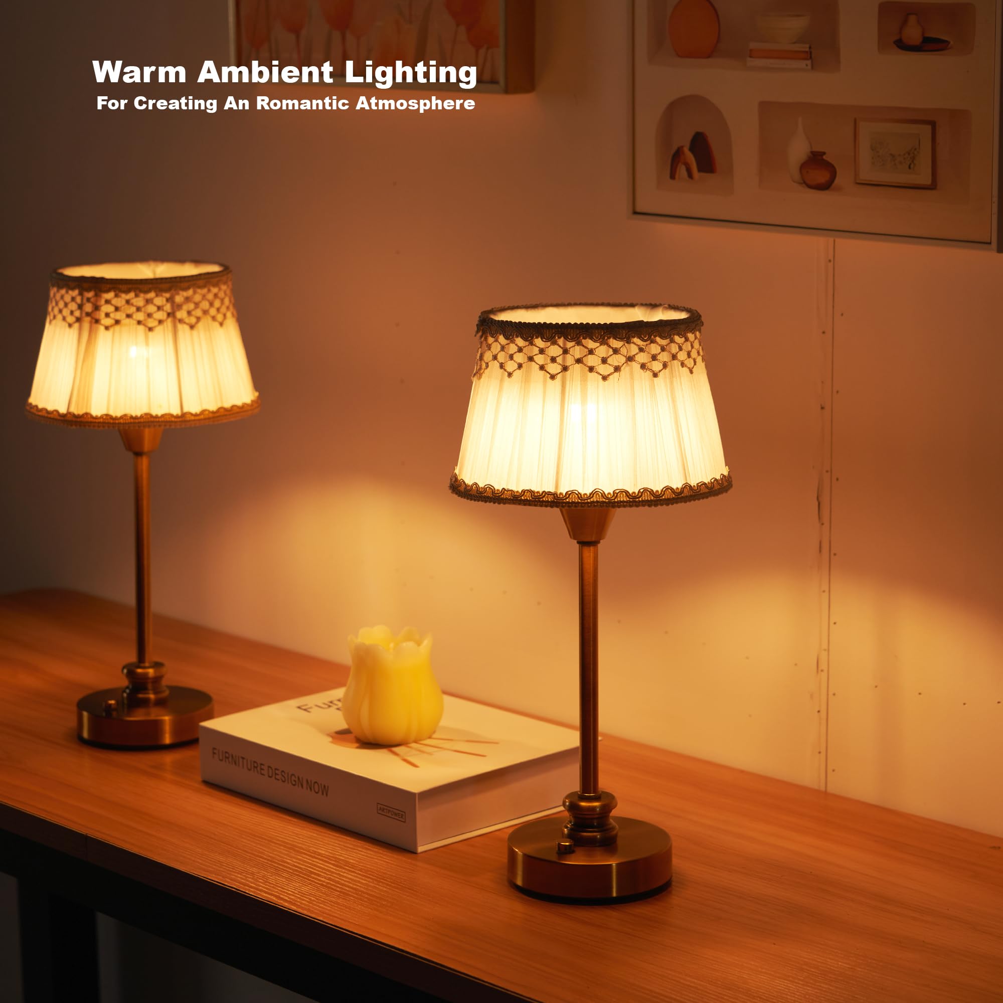 UMEXUS rechargeable cordless lamp anti-glare bulb softens harsh glare.