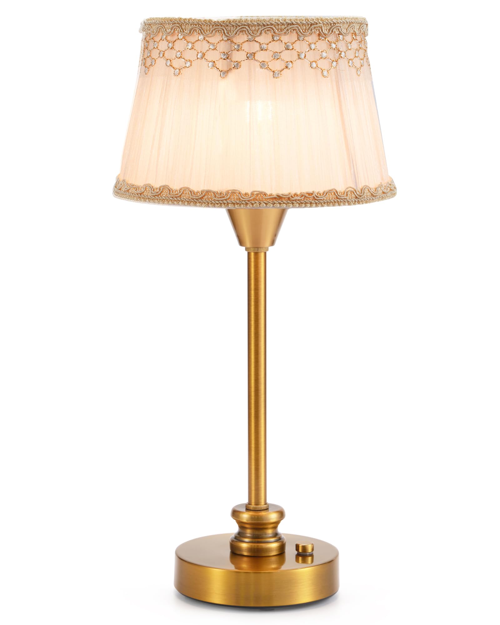 UMEXUS rechargeable cordless lamp base offers compact, stylish support for small tables.