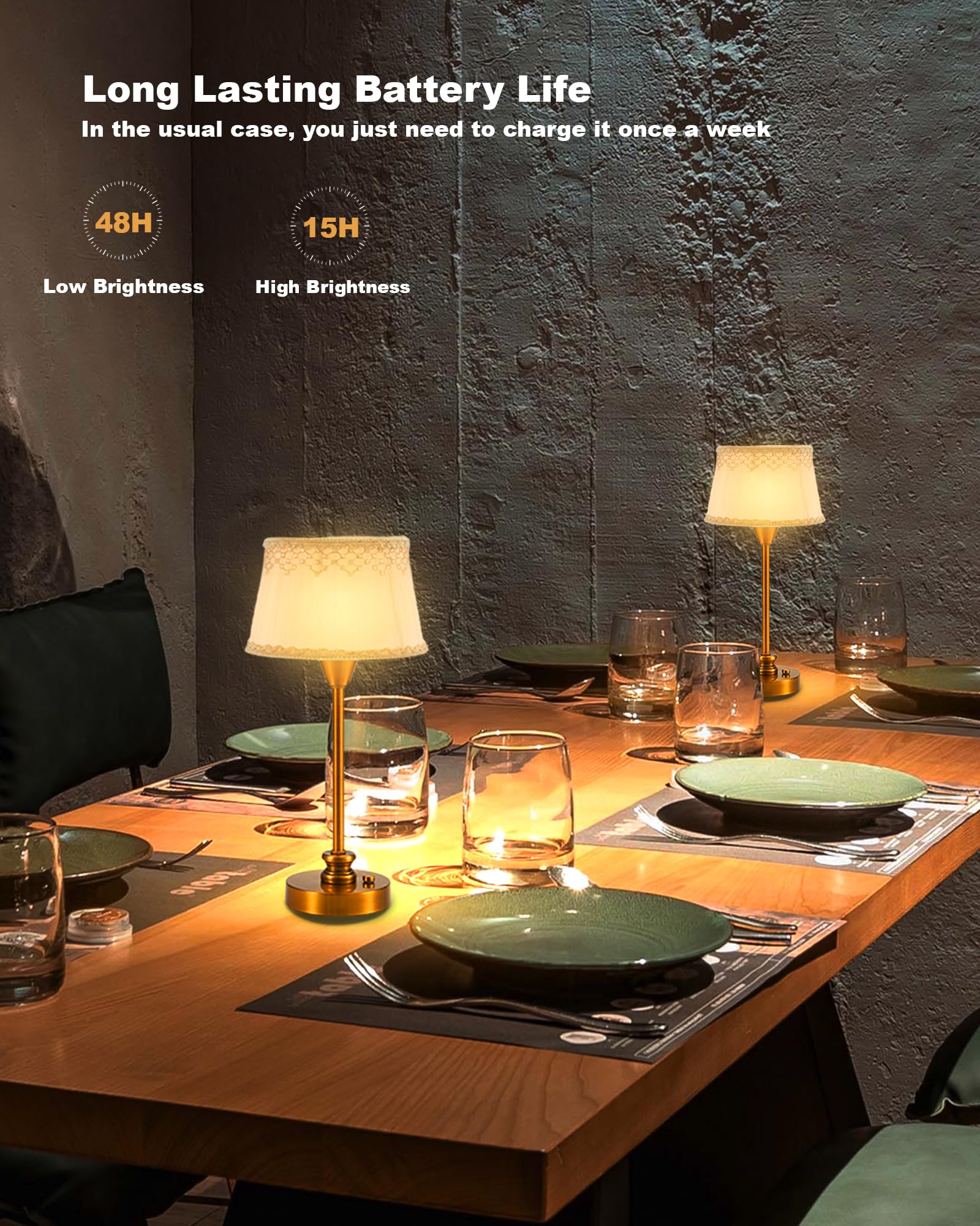 UMEXUS rechargeable cordless lamp dimmer enables customizable ambiance.