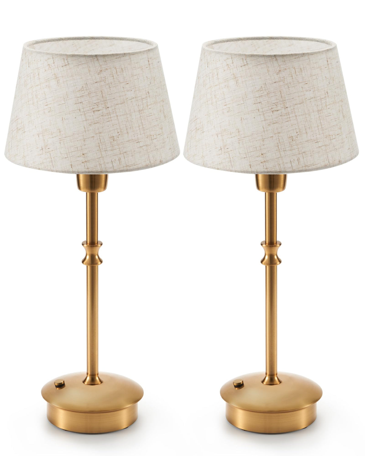 UMEXUS small cordless lamp emits a warm ambient glow on a living room side table