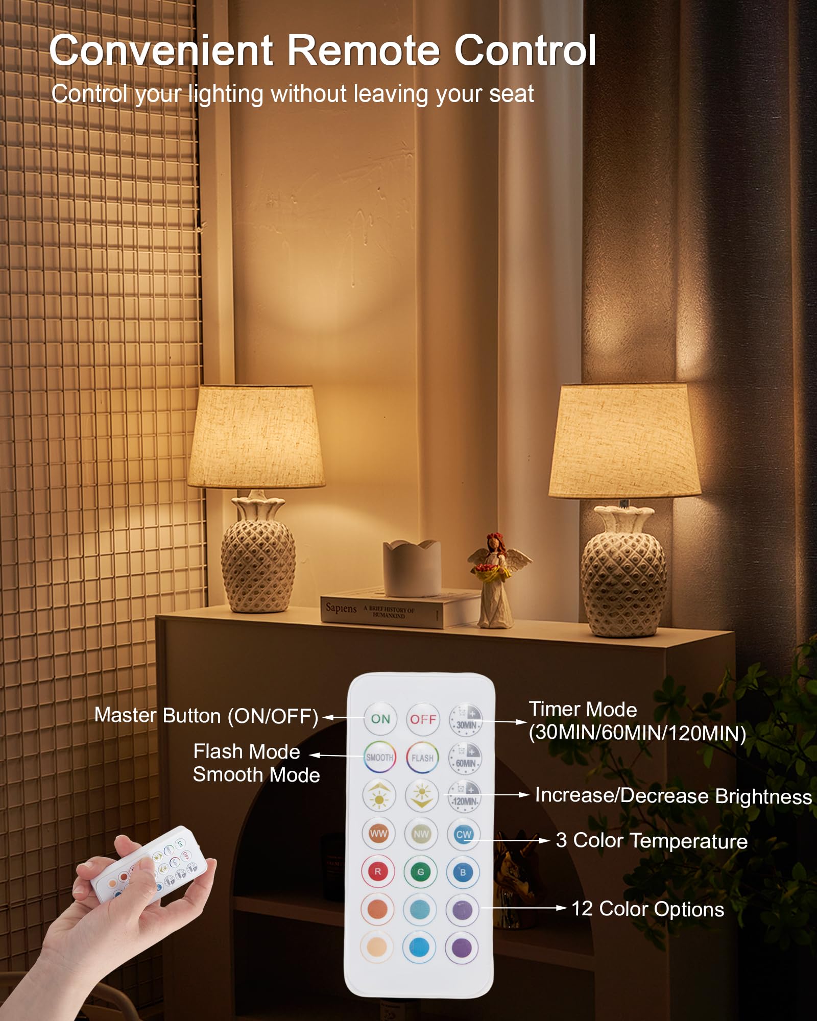 UMEXUS soft LED glow creates relaxing ambiance and low-profile lighting.